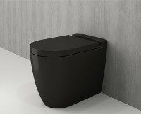 Унитаз Bocchi Venezia 1301-004-0129 приставной Черный матовый без сиденья фарфор приставной
