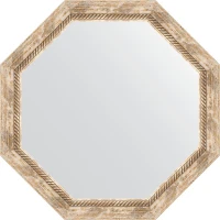 Зеркало Evoform Octagon 73х73 BY 3759 в багетной раме - Прованс с плетением 70 мм стекло