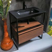Тумба Boheme Armadi Art Loft 80 894-080-D подвесная Dark Wood МДФ / ЛДСП
