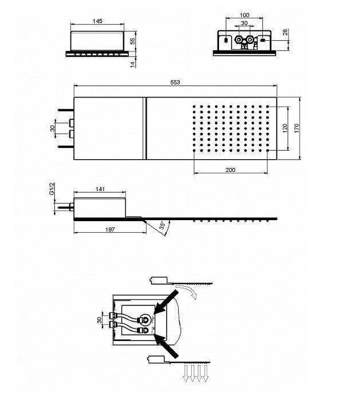Верхний душ Fima Carlo Frattini Showerhead F2346CR цвет Хром