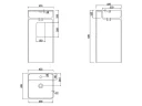 Раковина Uni-Flow Kube1 42.5 FS501-425 Matt White цвет Белый матовый
