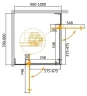 Душевой уголок Cezares Slider 100х80 SLIDER-AH-2-70/80-90/100-GRIGIO-BORO профиль цвет Брашированное золото стекло серое