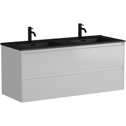 Тумба под раковину Sancos Cento 120 CN120-2W подвесная Белый глянец МДФ / ЛДСП