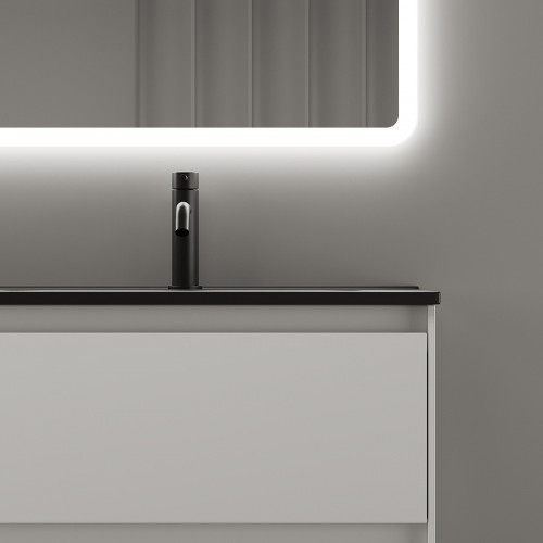 Тумба под раковину Sancos Cento 120 CN120-2W подвесная Белый глянец МДФ / ЛДСП