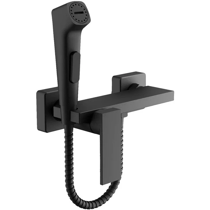 Гигиенический душ со смесителем Belz B55653-7 Черный матовый латунь на стену
