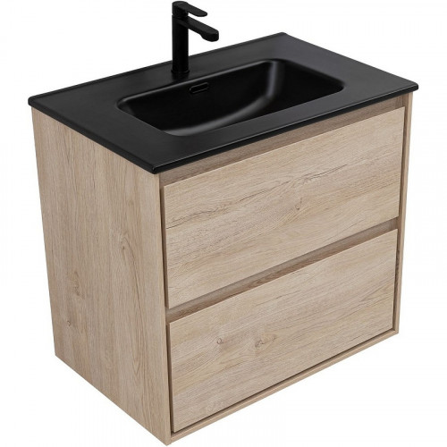 Тумба под раковину Aquanet Милан 70 336383 подвесная Дуб светлый МДФ / ЛДСП