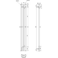 Электрический полотенцесушитель Point Фрея PN20712B П2 100x1200 диммер слева Черный
