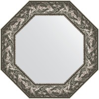 Зеркало Evoform Octagon 63х63 BY 7372 в багетной раме - Византия серебро 99 мм стекло