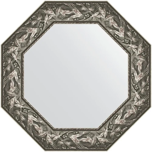 Зеркало Evoform Octagon 63х63 BY 7372 в багетной раме - Византия серебро 99 мм стекло
