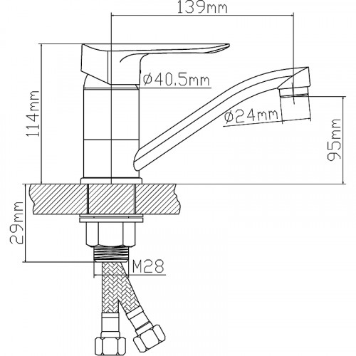 Смеситель для кухни Ростовская Мануфактура Сантехники Boou B8274-14A Хром
