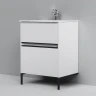 Тумба с раковиной AM.PM Sense 60 M7B-FUX0602WG-WCC0602WG подвесная цвет Белый глянец