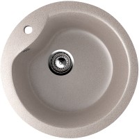 Кухонная мойка Ulgran Classic U-102-302 Песочная искусственный камень (литьевой мрамор) встраиваемый