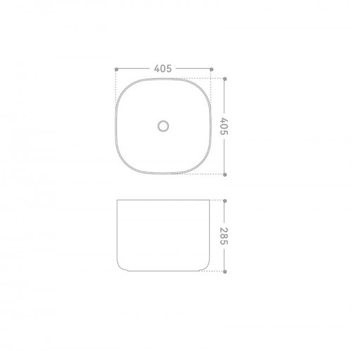 Раковина-чаша Abber Rechteck 40,5 AC2222MB цвет Черный матовый