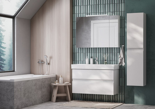 Тумба под раковину Roca Oleta 100 A857641806 подвесная Белый глянец