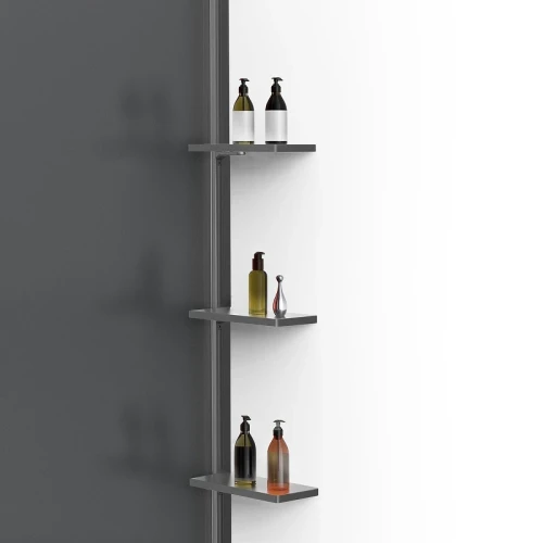 Душевая перегородка Vincea Walk-In 90 VSW-1HWS900GFGM профиль Вороненая сталь стекло матовое тонированное