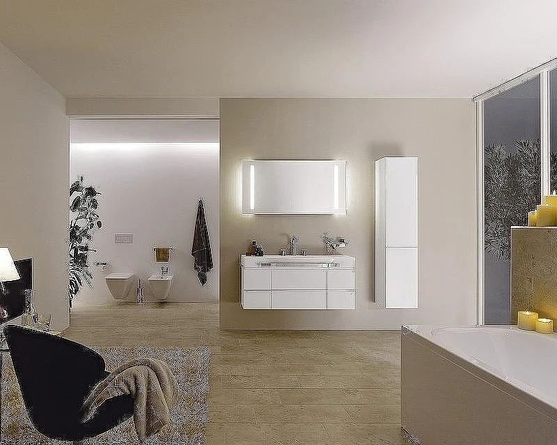 Тумба под раковину Laufen Palace New 120 4.0130.2.075.475.1 подвесная Белая глянцевая