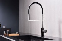 Смеситель для кухни Paulmark Tornado To213402-GB Черный глянцевый латунь