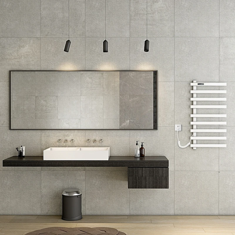 Электрический полотенцесушитель Black&White N-355W 48x92 355WI Белый матовый нержавеющая сталь