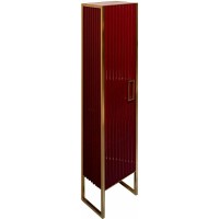 Шкаф пенал Boheme Armadi Art Monaco 35 L 868-RG-L Бордо глянец Золото МДФ / ЛДСП