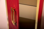 Шкаф пенал Boheme Armadi Art Monaco 35 L 868-RG-L Бордо глянец Золото МДФ / ЛДСП