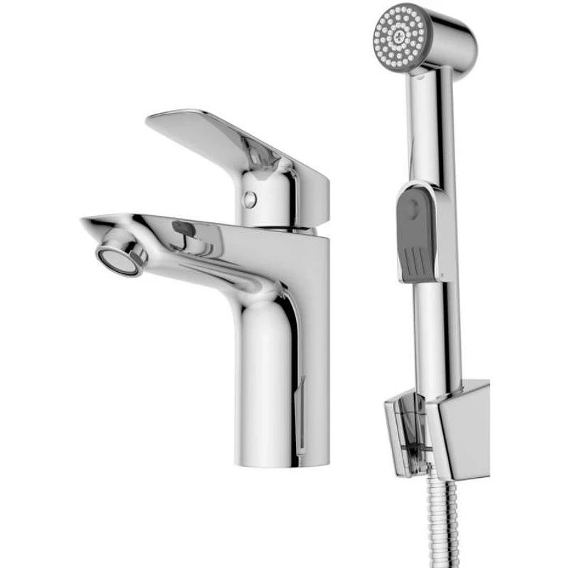 Смеситель для раковины BelBagno Due DUE-LVM/HGN-CRM-W0 с гигиеническим душем