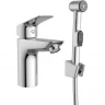 Смеситель для раковины BelBagno Due DUE-LVM/HGN-CRM-W0 с гигиеническим душем