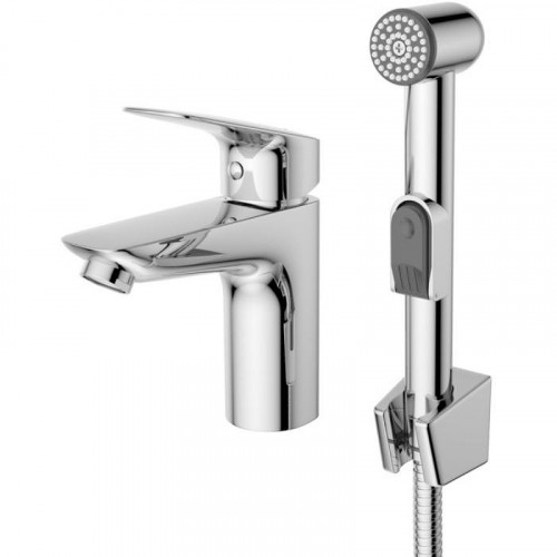 Смеситель для раковины BelBagno Due DUE-LVM/HGN-CRM-W0 с гигиеническим душем