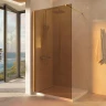 Душевая перегородка Vincea Walk-In 100 VSW-1H100GSG профиль Золото матовое стекло янтарь