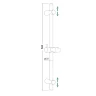 Душевая штанга WesnaArt DS010-58 Хром