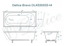 Ванна из искусственного камня Delice Bravo 160х70 DLR330033-M цвет Белый