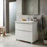 Тумба с раковиной Azario Мила 80Н CS00089989 цвет Белый матовый