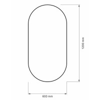 Зеркало Abber Immer Offen 60 AG6401B Черное стекло