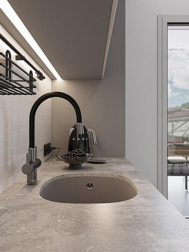 Смеситель для кухни Emar PVD ЕС - 3015 PVD цвет Dark