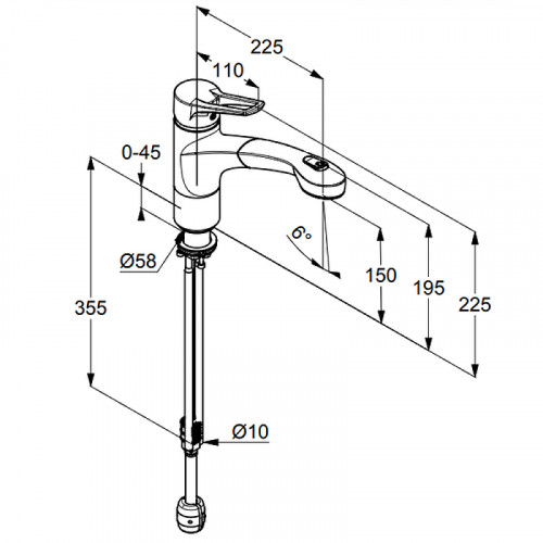 Смеситель для кухни Kludi MX 399418262 Мокка Хром латунь