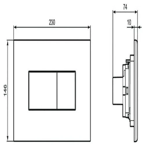 Кнопка смыва для инсталляции Ideal Standard Solea P2 R0110A6 Черная матовая