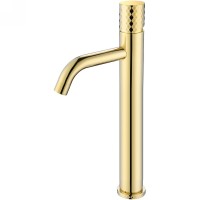 Смеситель для раковины Boheme Stick 122-GG Золото латунь
