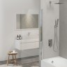 Шторка на ванну Berges River S 90х145 065012 профиль Хром стекло прозрачное