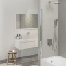 Шторка на ванну Berges River S 90х145 065012 профиль Хром стекло прозрачное