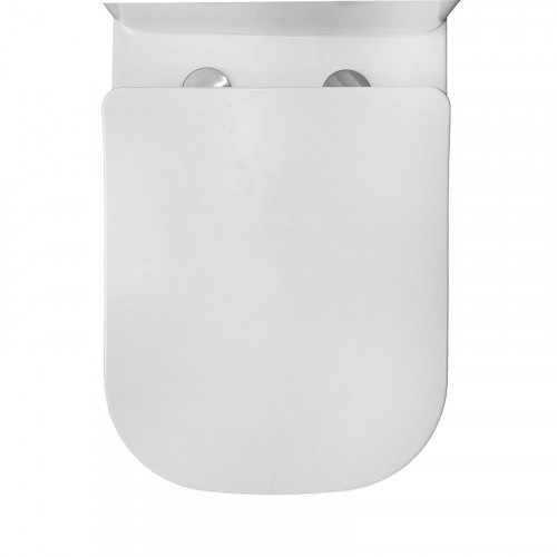 Унитаз компакт Azario Anteo Square AZ-1218A цвет Белый с бачком и сиденьем Микролифт