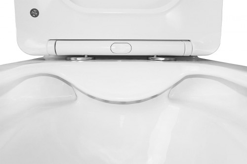 Унитаз компакт Azario Anteo Square AZ-1218A цвет Белый с бачком и сиденьем Микролифт