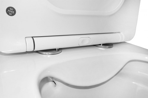 Унитаз компакт Azario Anteo Square AZ-1218A цвет Белый с бачком и сиденьем Микролифт