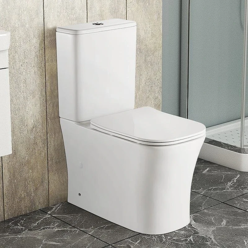 Унитаз компакт Azario Anteo Square AZ-1218A цвет Белый с бачком и сиденьем Микролифт