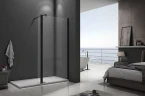 Душевая перегородка Good Door Walk In SP2-90-C-B 90x28 профиль Черный стекло прозрачное