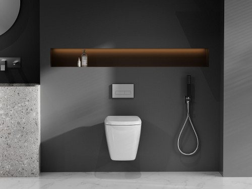 Унитаз Abber Rechteck AC1217 подвесной цвет Белый с сиденьем Микролифт