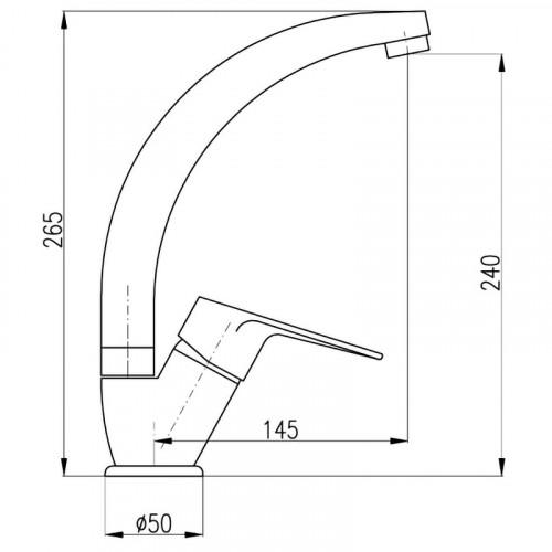 Смеситель для кухни Rav Slezak Victoria VI206.5/3 Хром латунь