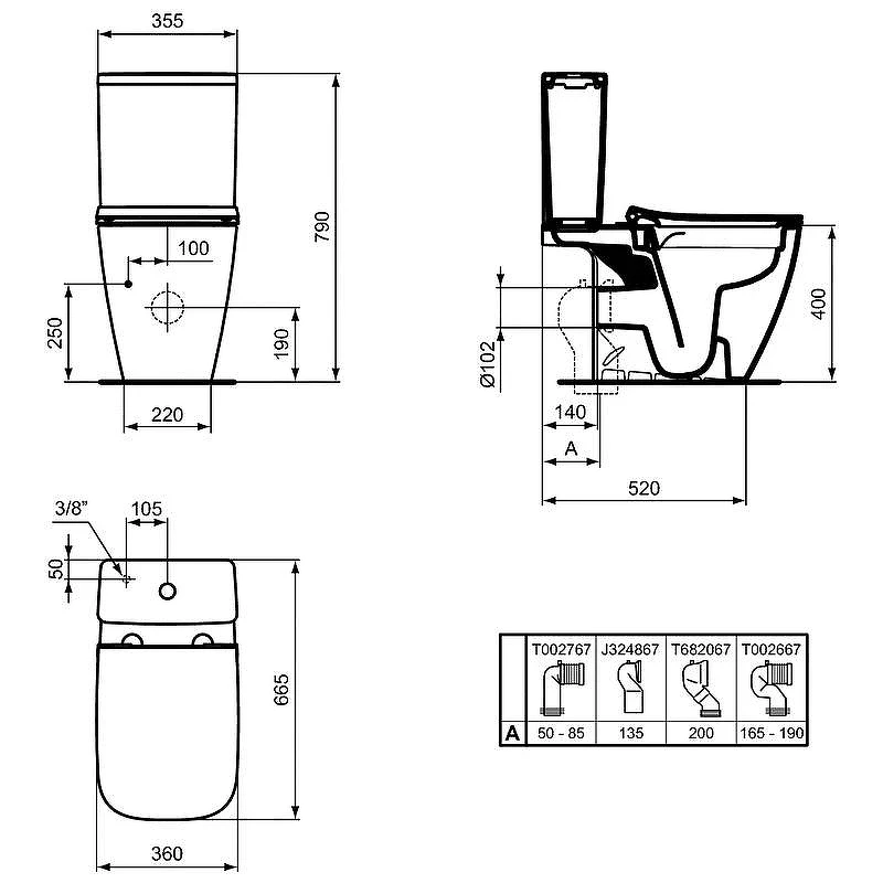 Бачок для унитаза Ideal Standard I.Life A T472301 Евробелый