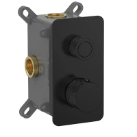 Смеситель для душа AQUAme AQM8810MB с термостатом цвет Матовый черный