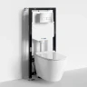 Комплект унитаза с инсталляцией WasserKRAFT Aller 10TLT.010.ME.CH03.H002 цвет Белый с сиденьем Микролифт и клавишей смыва цвет Хром