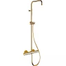 Душевая система Remer Elegance EQ32ASSDBG с термостатом Золото брашированное латунь на стену