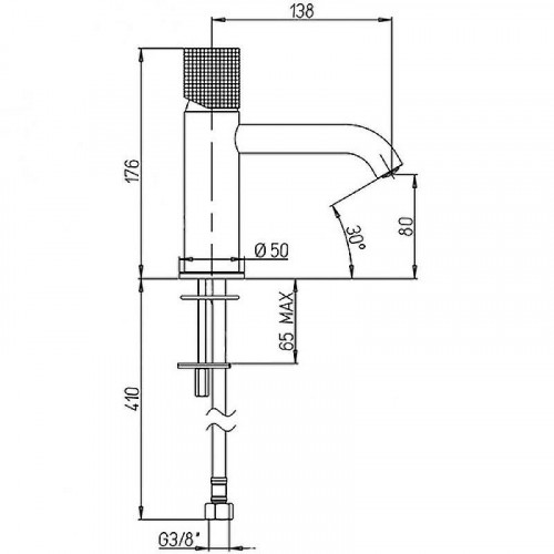 Смеситель для раковины Paini Cox Grip 7GPJ205O Золото матовое